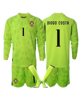 Billige Fotballdrakt Portugal Diogo Costa #1 Keeper Replika Hjemmedraktsett Barn VM 2026 Langermet (med bukser)